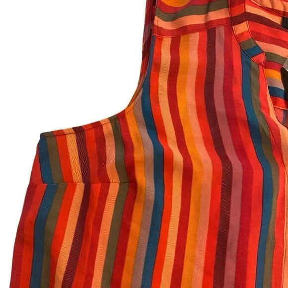 Torrid NWT bright color striped button tank Size 1X - Picture 4 of 6